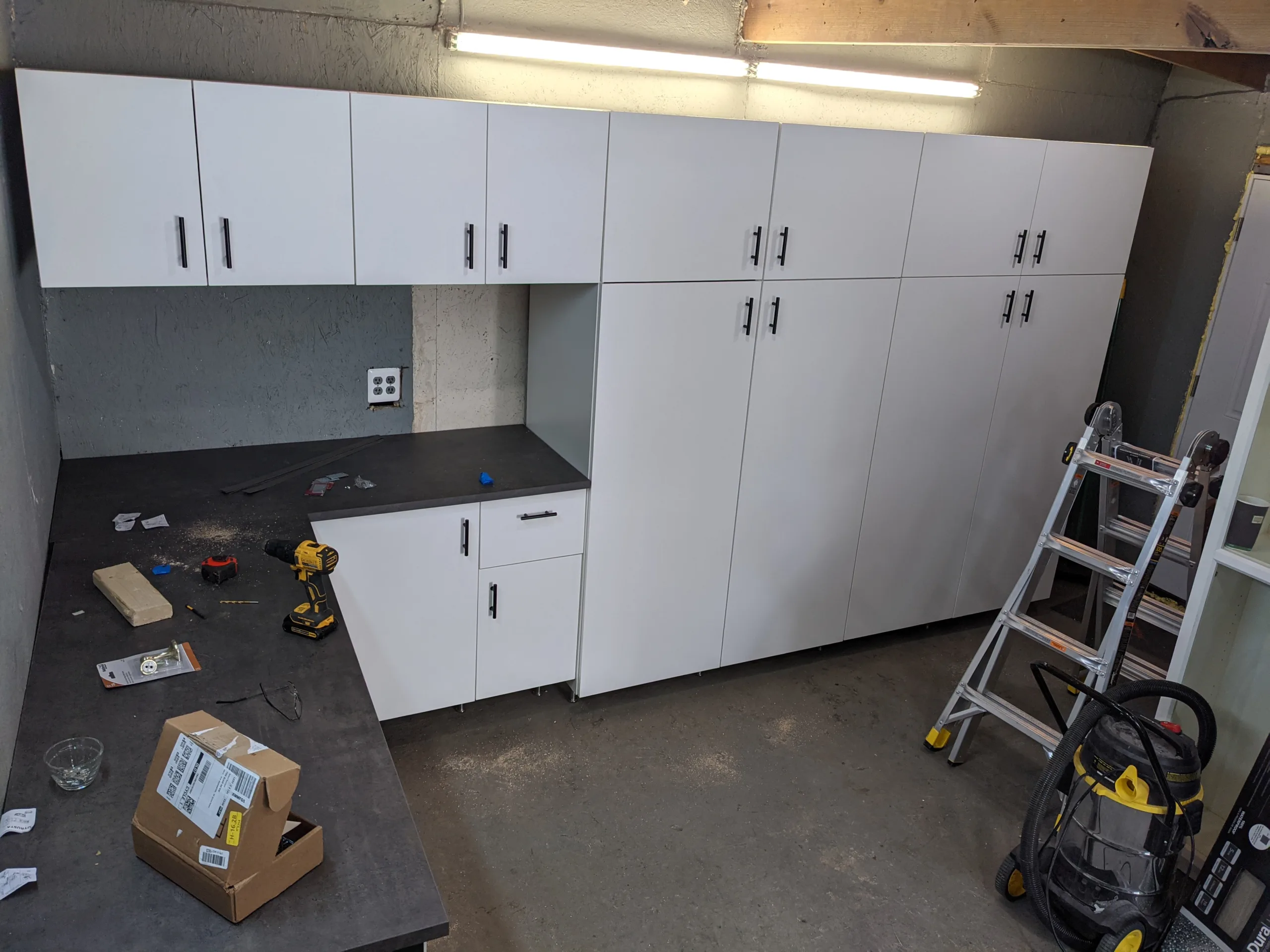 Takoma Washinton DC Garage IKEA Kitchen cabinet storage by District Handyman